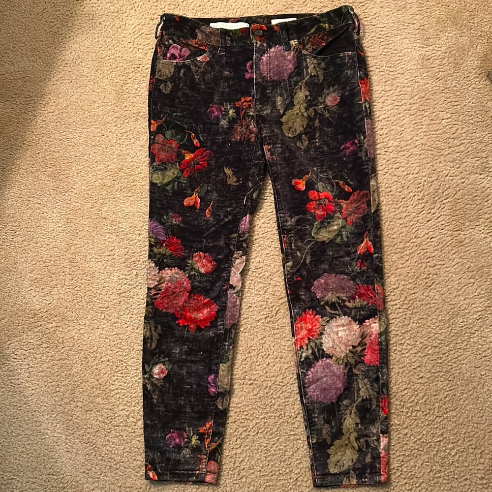 Pilcro Floral Corduroys